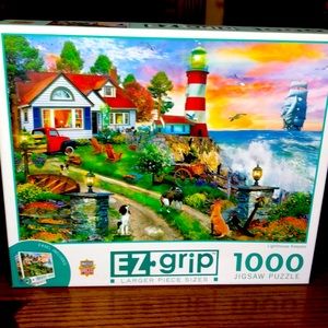 EZ Grip Lighthouse Keepers 1000 piece jigsaw puzzle by Master Pieces